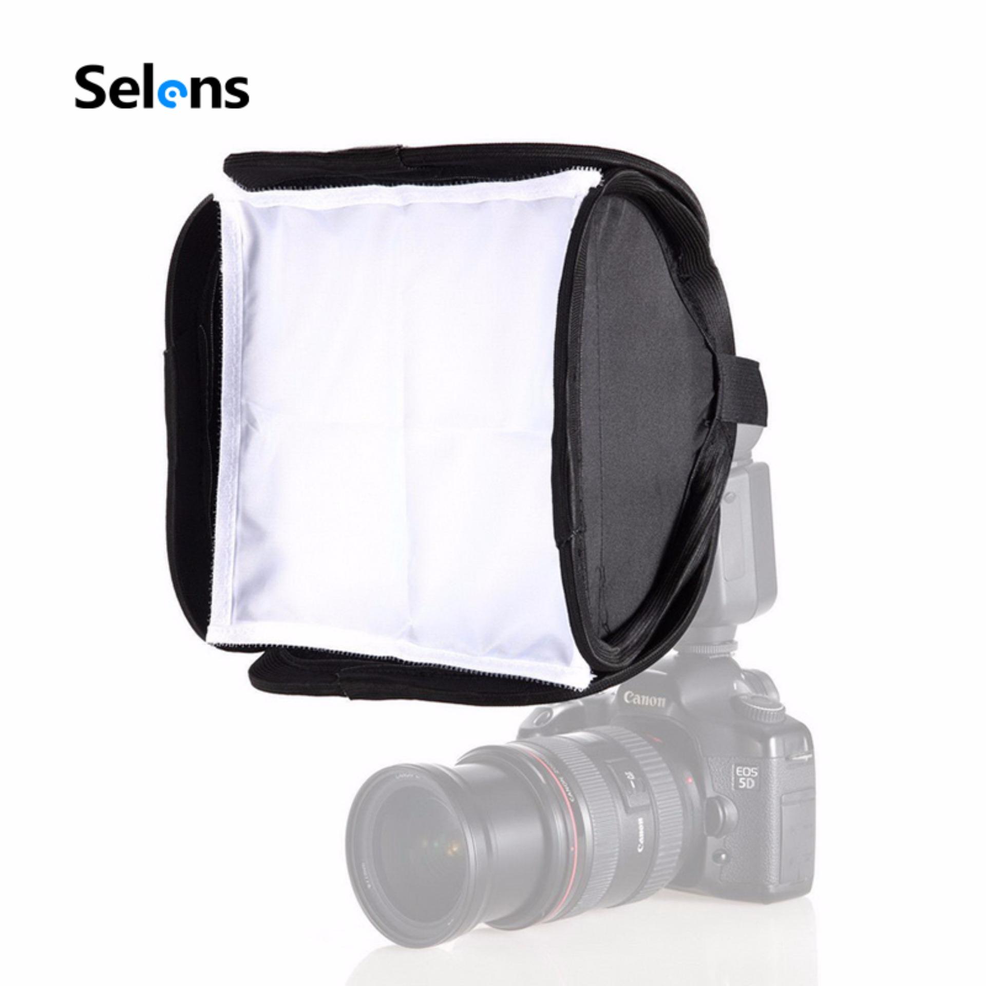 Selens 23cm Mini Softbox Diffuser Bounce For SpeedLight Flash Foldable Soft box for DSLR Camera Speedlite -intl