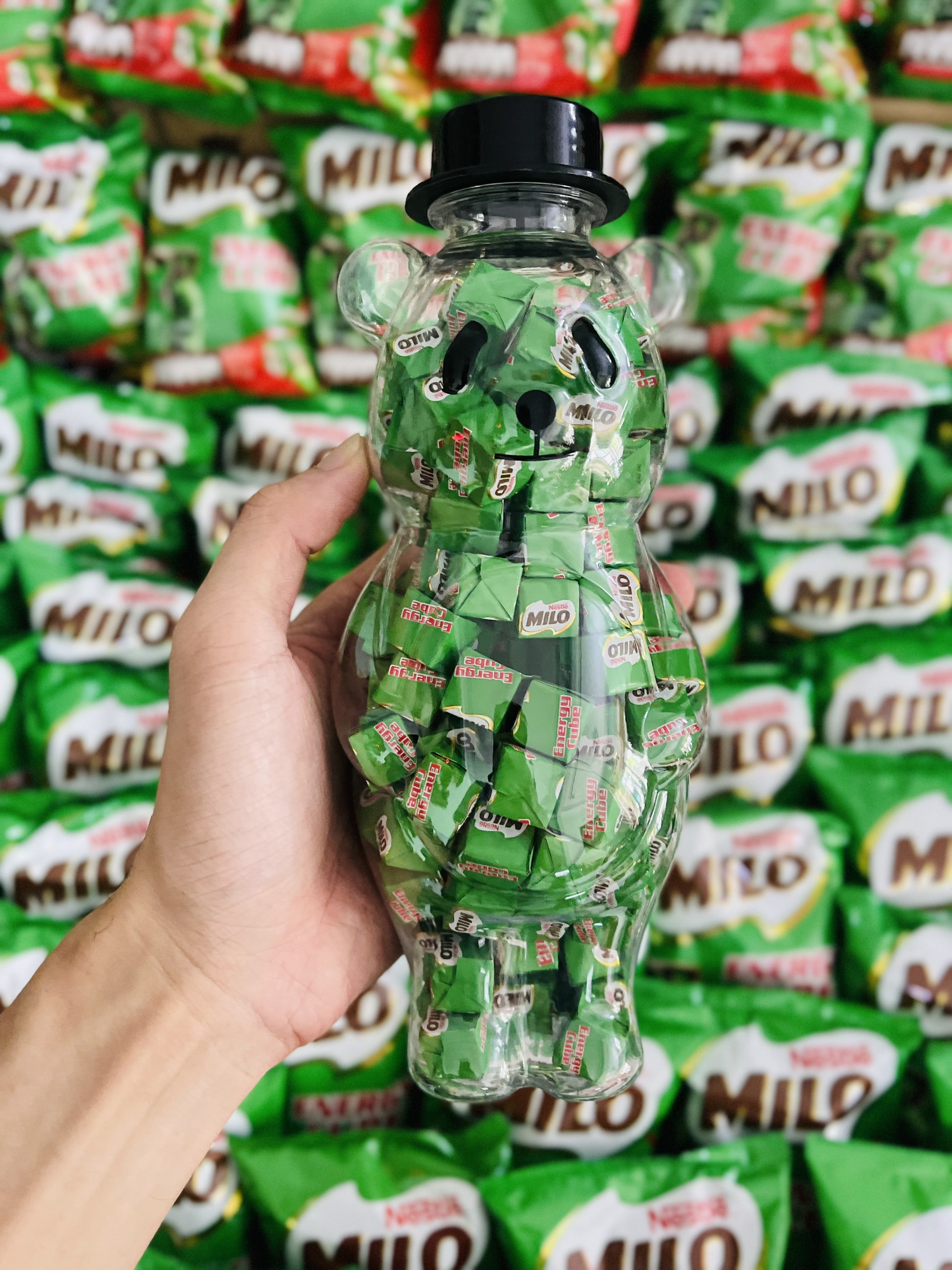 Chai gấu 100 viên milo cube thái lan ngon date xa