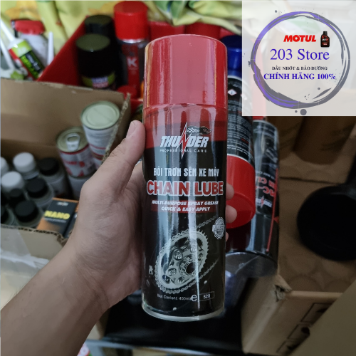 Chai Xịt Bôi Trơn Sên Xe Máy Chain Lube Thunder 400ml