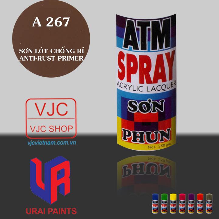 Chai sơn xịt sơn chống rỉ xe máy cao cấp ATM A267 dung tích 400 ml