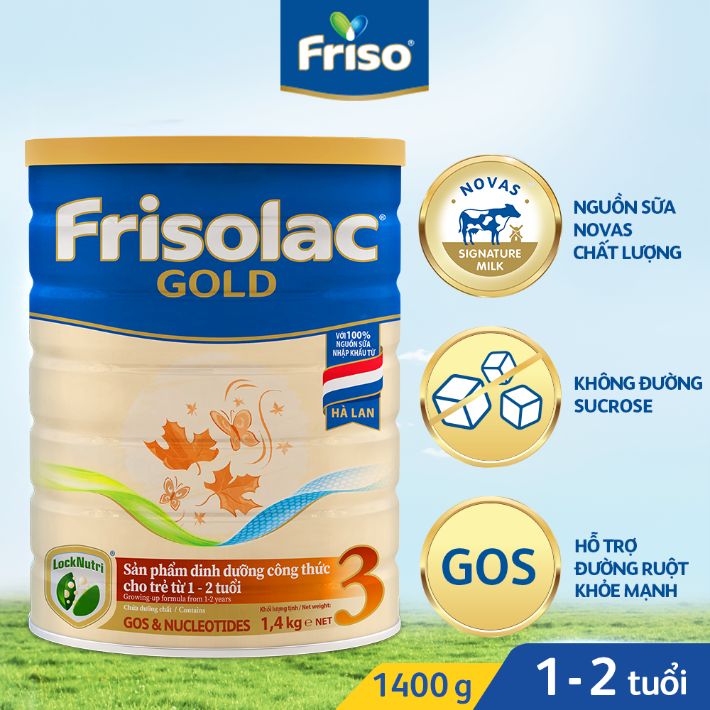 Sữa bột Frisolac gold 3 1.4kg ( Dành cho trẻ 1_2 tuổi)