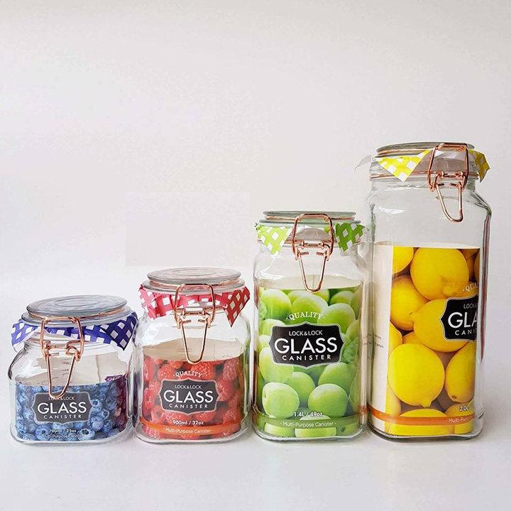 Set 2 hủ thủy tinh Sodalime LLG516 đựng thực phẩm