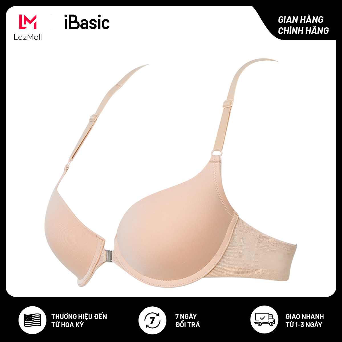Áo ngực tshirt mút vừa ibasic bray032