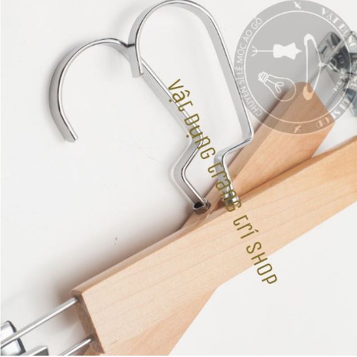 Móc Kẹp Gỗ Treo Quần Áo Cao Cấp 32cm ( Bộ 10 móc )