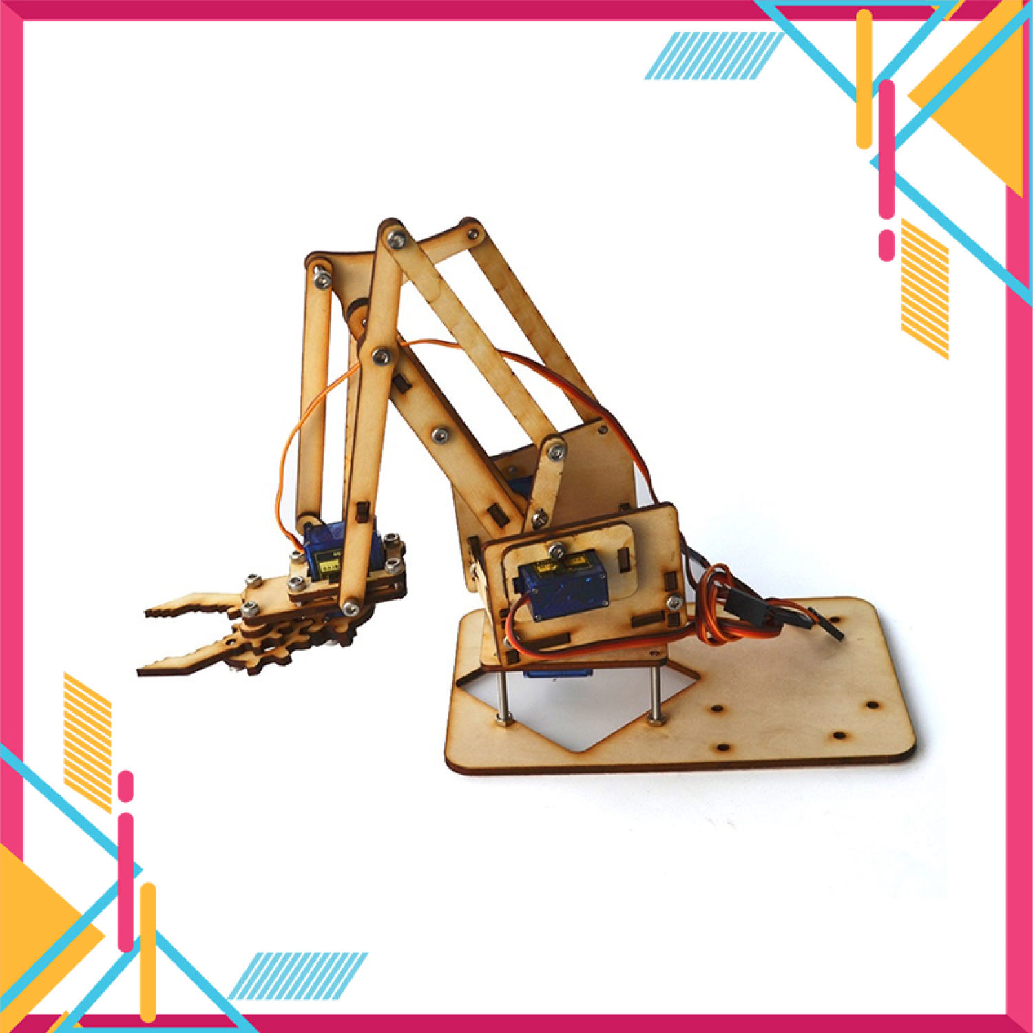 Combo Đủ bộ cánh tay robot UNO đã bao gồm nguồn + Hướng dẫn lắp + Code