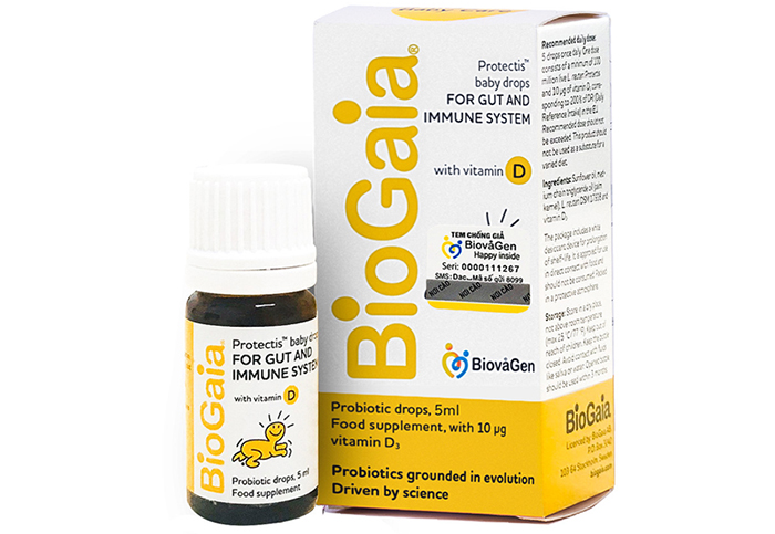 Men vi sinh Biogaia Protectis + Vitamin D3 (5ml)