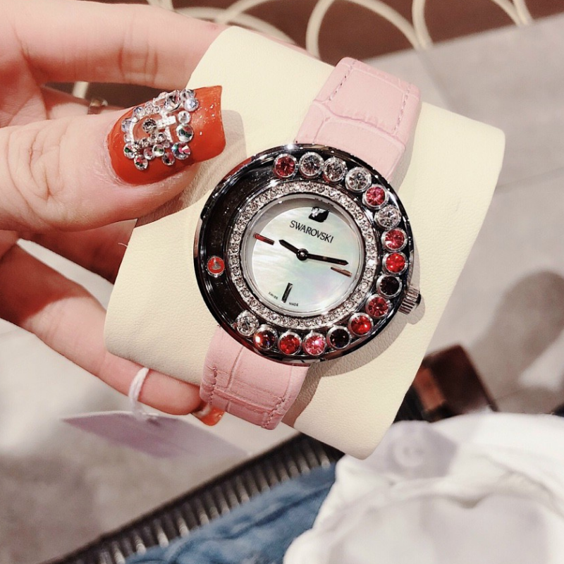 Đồng watch female leather strap, Ladies Watches $ WAR0V $ KL L0VELY running football size 34mm, đồng watch waterproof Ladies, ladies watches high-grade