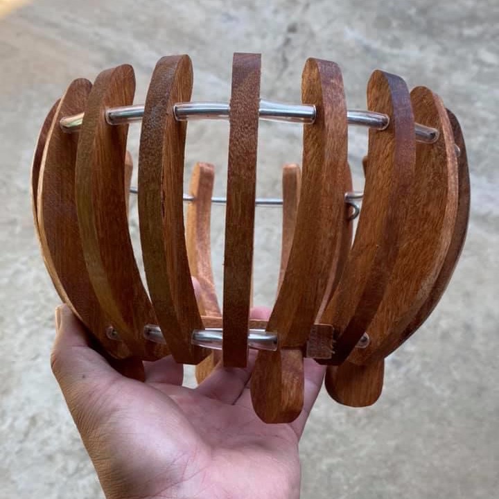 Bộ 3 Chậu Gỗ Căm Xe Trồng Lan 20cm