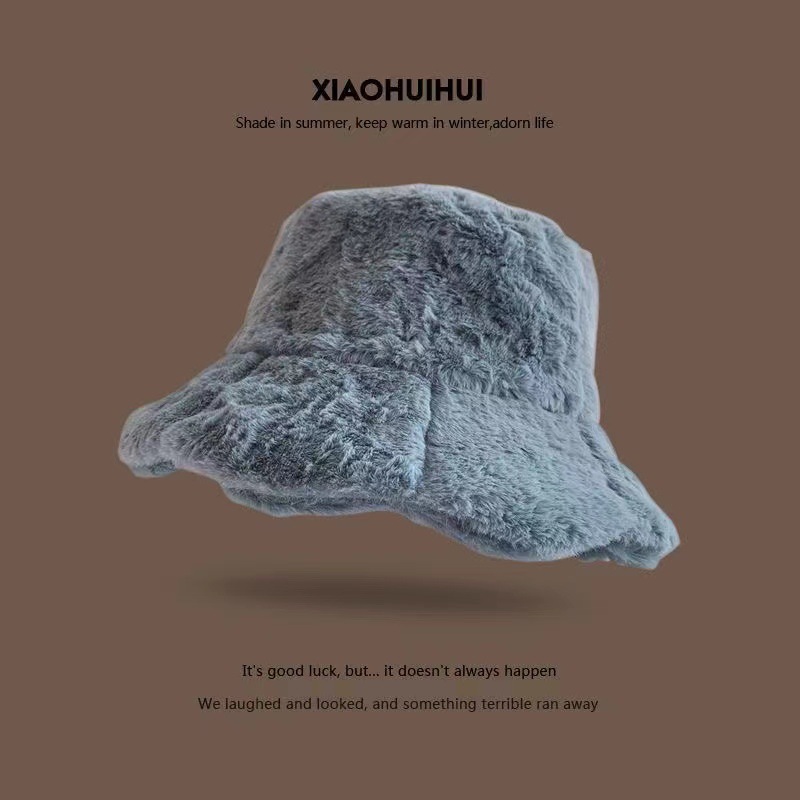 Hat brim feather flower-shaped quality thick warm lovely-100style
