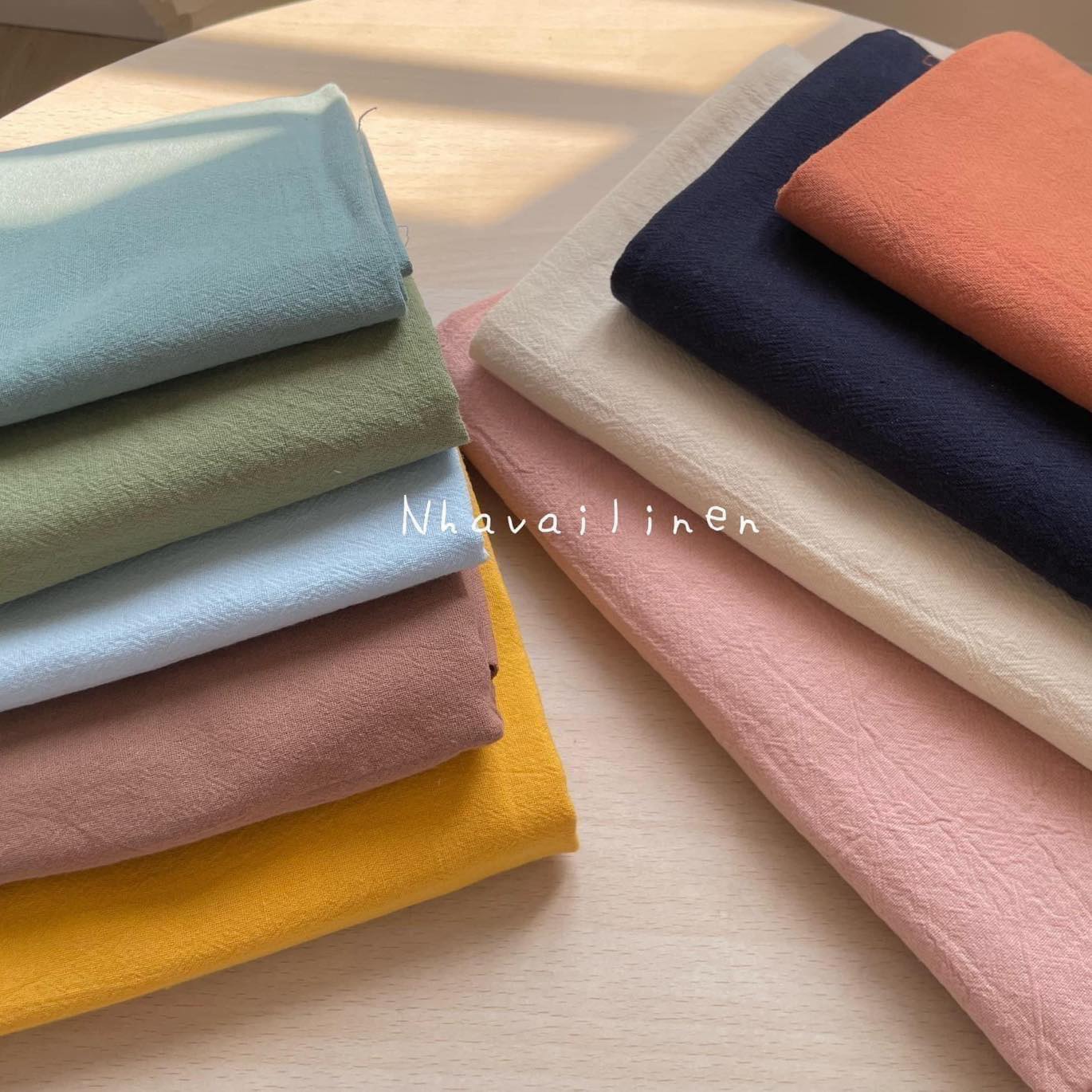 Vải Thô Đũi Trơn Thoải Mái Mát Mẻ Thấm Hút Mồ Hôi Tốt - Nhà Vải Linen