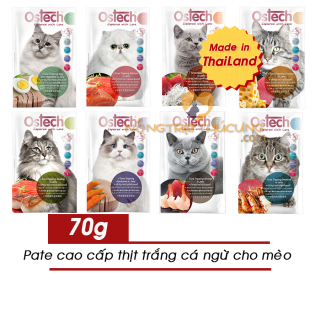 Pate Cao Cấp Cho Mèo Ostech Ultra Pounch Cat 70g (Cá Ngừ Trắng) Thái Lan - [Nông Trại Thú Cưng] thumbnail