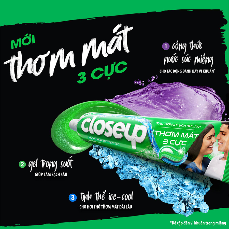 Kem Đánh Răng Closeup Thơm Mát Bất Tận Bạc Hà 230g