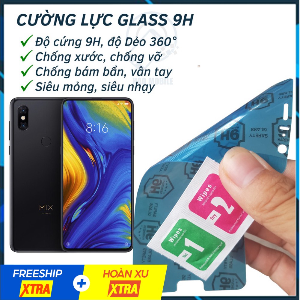 Dán cường lực dẻo nano 9h xiaomi mi mix, mi mix 2, mi mix 2s, mi mix 3