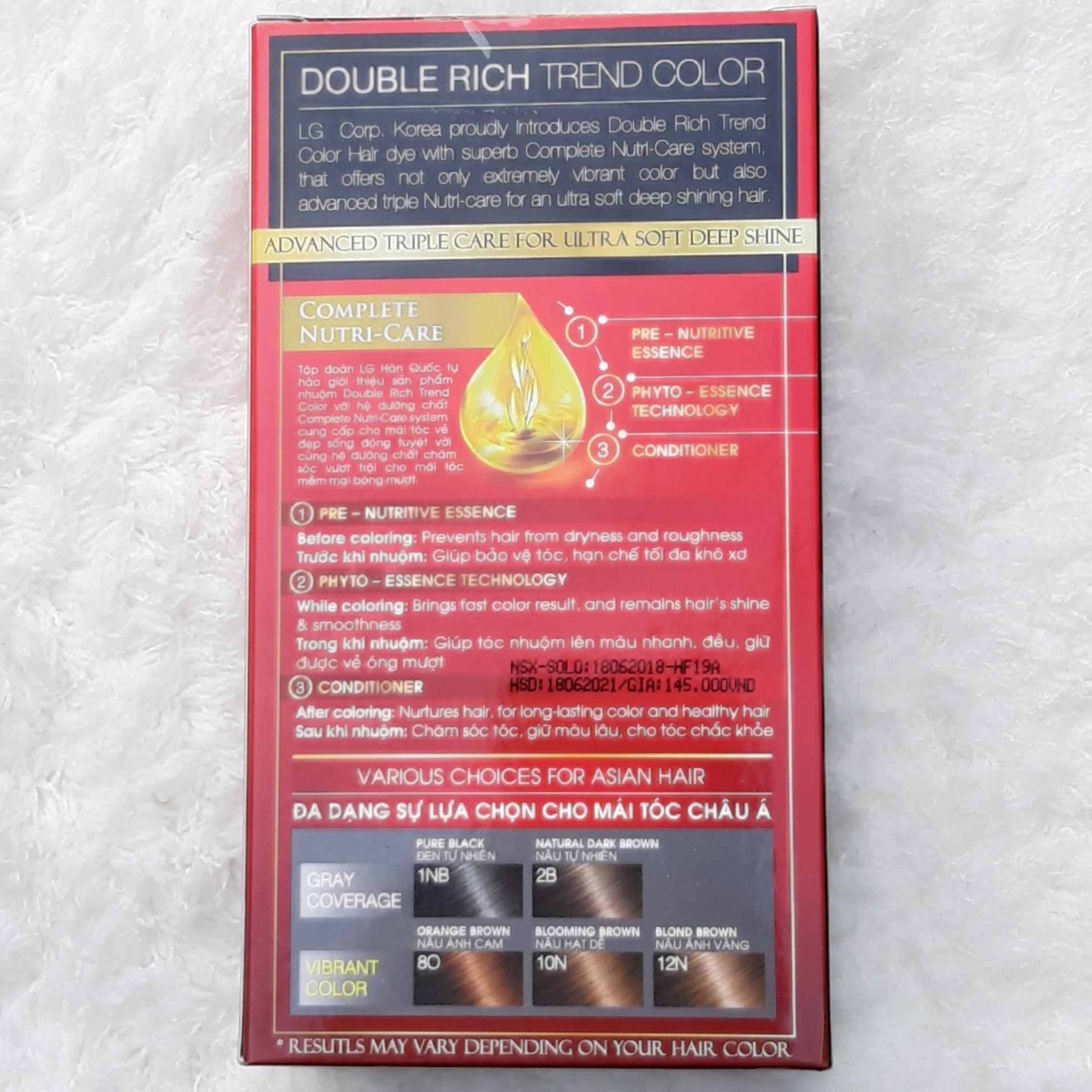 Thuốc Nhuộm Tóc Double Rich 1NB - Màu Đen