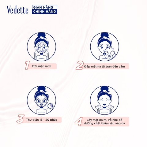 Mặt nạ giấy sữa chua Vedette Nho 22ml (TPM042)