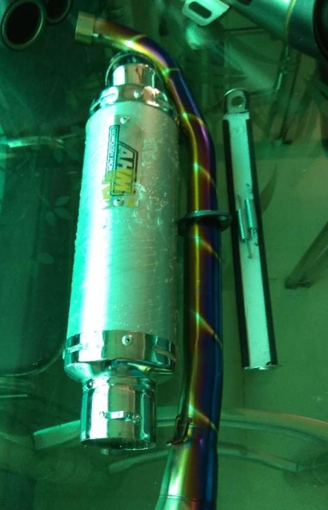 Pô xe máy ahm cổ màu titan dream wave cúp 67