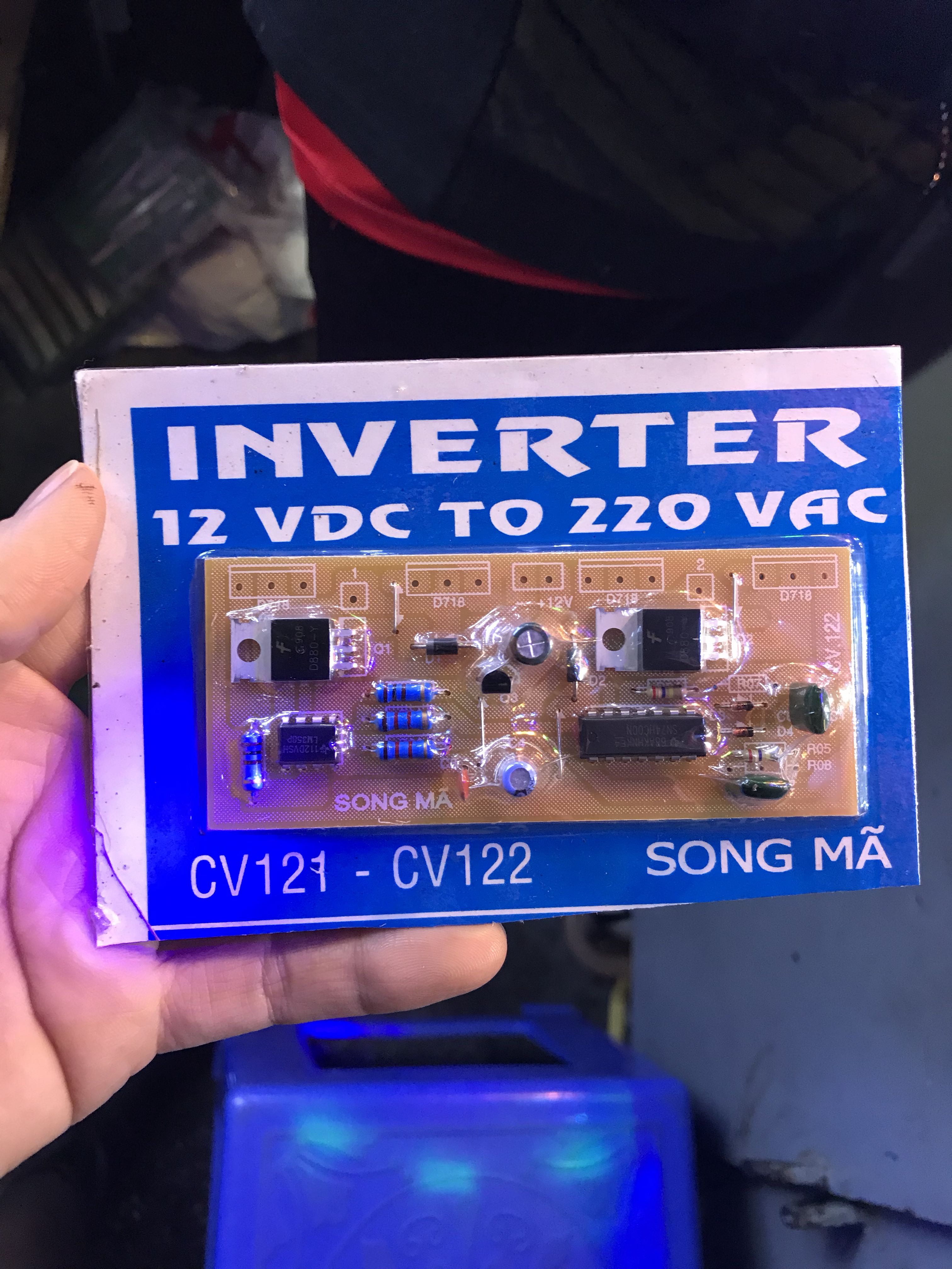 mạch INVERTER kích điện từ 12v DC lên 220v AC - machinverter