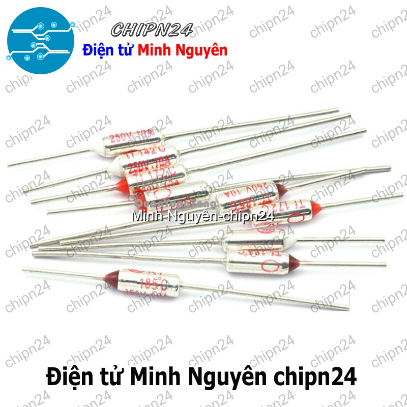 [2 cái] (K453) Cầu chì nhiệt RY 169 độ 10A 250V (RY169 TF169) - HH004562