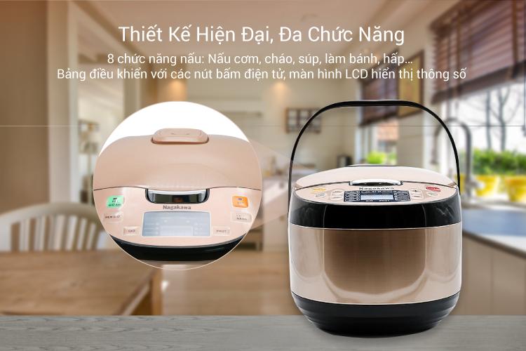 Nồi Cơm Điện Tử Nagakawa NAG0103 (1.8 Lít) - Nâu
