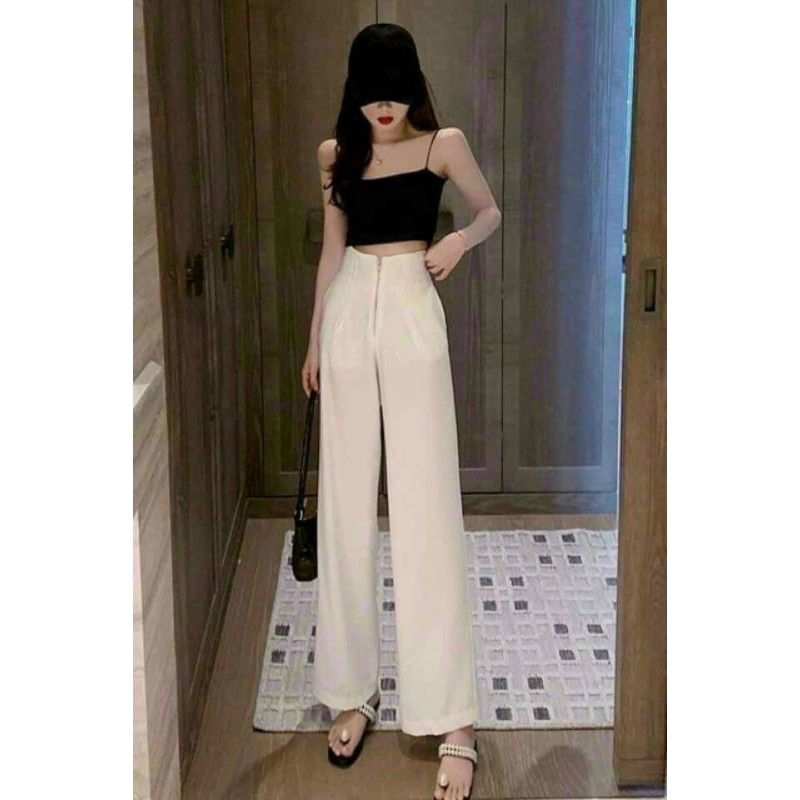 [HCM](BIGSIZE 55 ĐẾN 90 KÝ)Quần tây form suông lưng siêu cao hack dáng