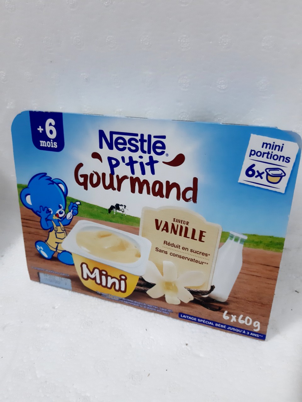Vãng sữa Nestle Pháp 1 lốc 6 hũ (6X60g)(9/2022)
