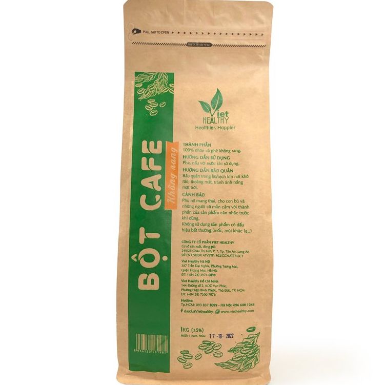 Bột café chỉ có nhân, không rang 1kg