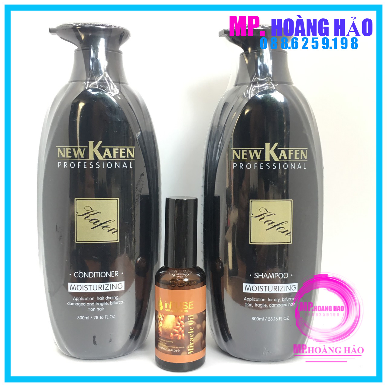 [ Tặng Tinh Dầu ] Căp Dầu Gội Xả Mẫu Mơi New Kafen 800ml