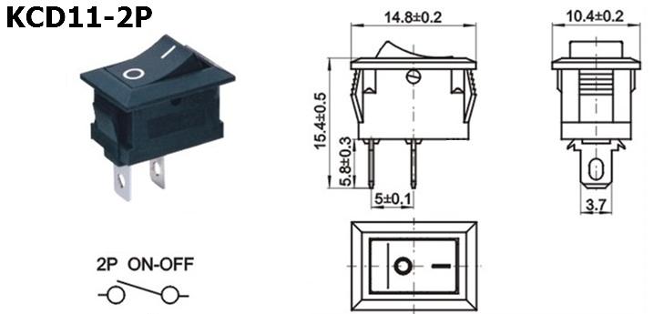 Công Tắc Bập Bênh 3A 250V 10x14MM