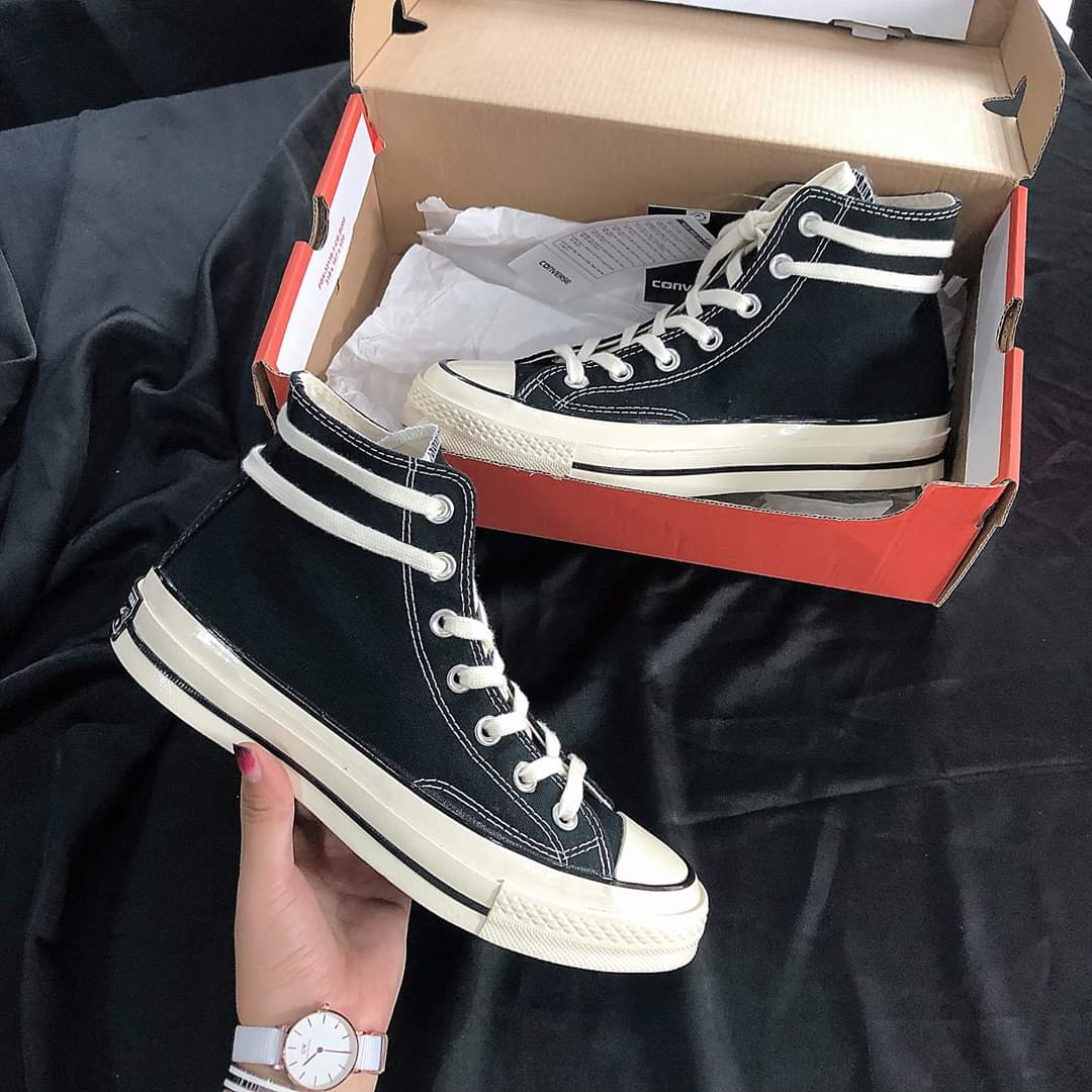 Giày CONVERSE All Star Classic  ĐEN cao cổ (Full box, tag)