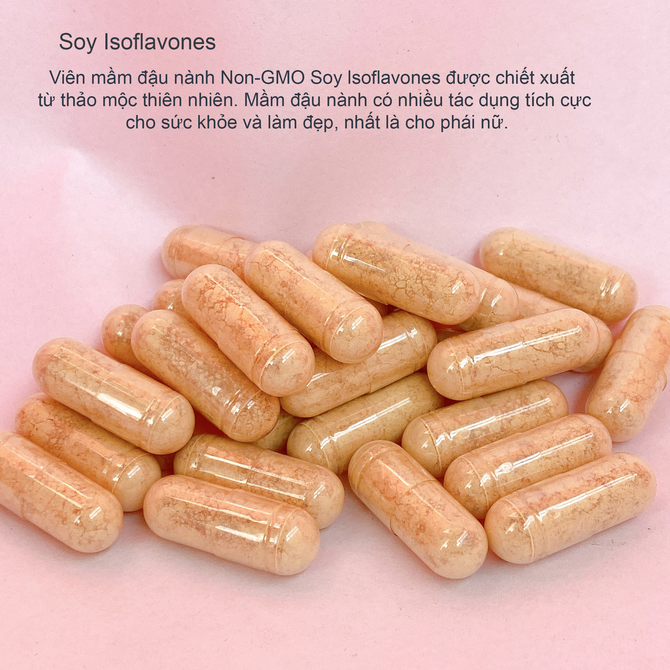 Viên mầm đậu nành Non-GMO Soy Isoflavones, 10 viên