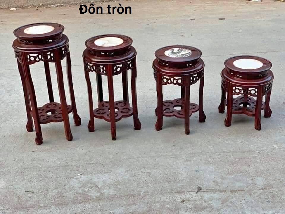 Đôn phượng gỗ lim nam phi (kt mặt 30cm, cao 80 cm)