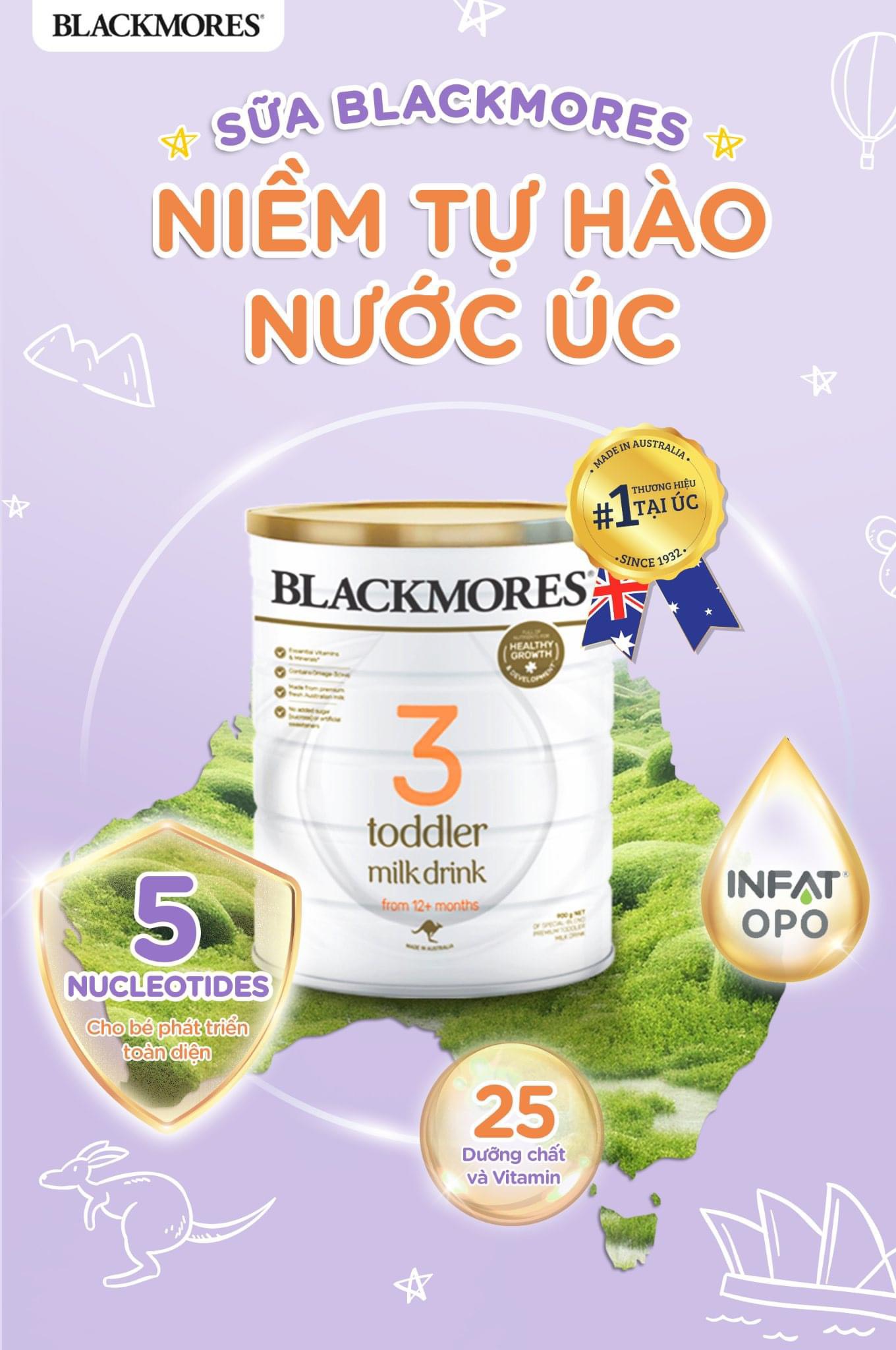 [DATE MỚI NHẤT 2026 ] Sữa Blackmores hàng ÚC đủ số lon 900gram