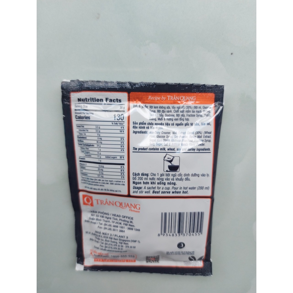 Ngũ cốc Dinh dưỡng Trần Quang ( 20 gói x 30g)