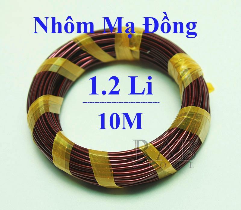 [HCM]10m dây nhôm mạ đồng uốn cành buộc lan đường kính 1.2 li