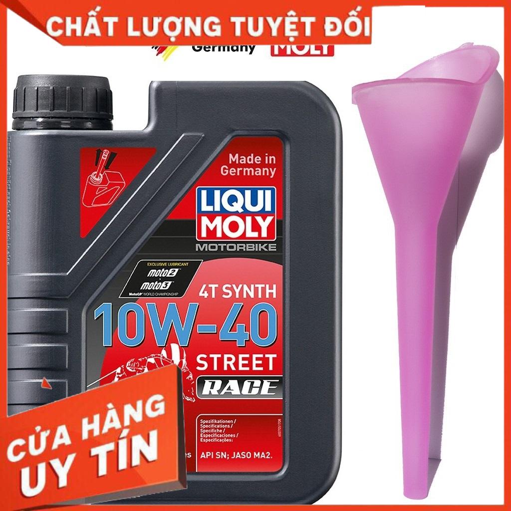 Nhớt liqui street 10w40 1l dùng cho xe số- xe côn, nhớt liqui 10w40 street tặng phễu nhớt