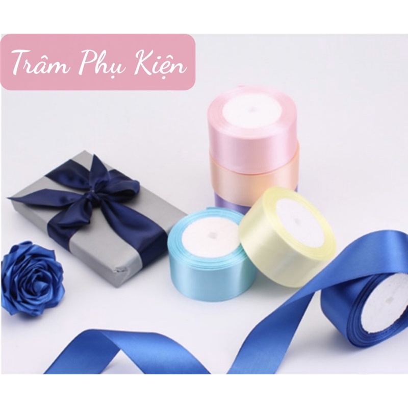 [Cuộn 22m] Ruy Băng Lụa Nhiều Màu Bản 2cm 4cm