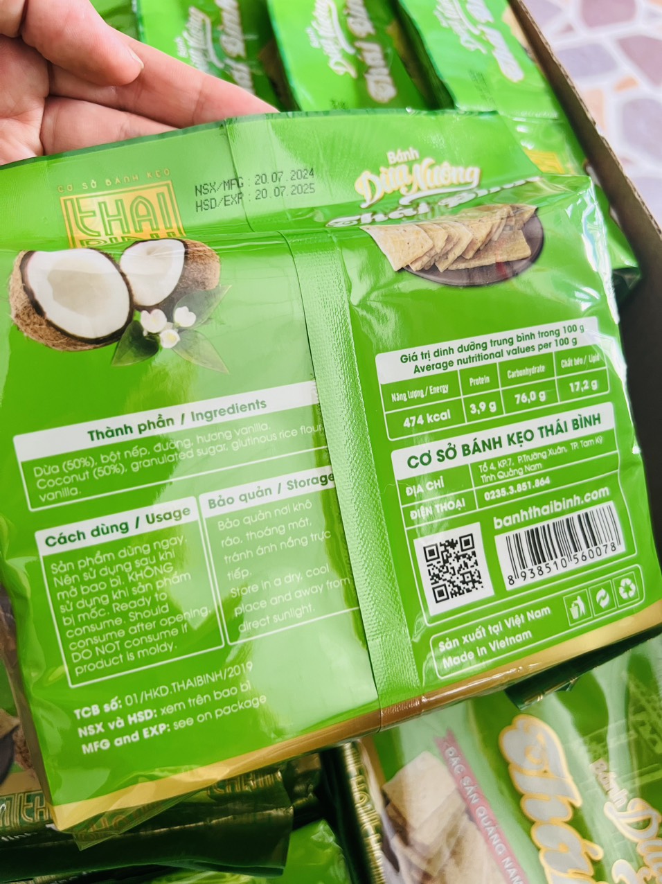 Bánh dừa nướng Thái Bình - Gói 150gr