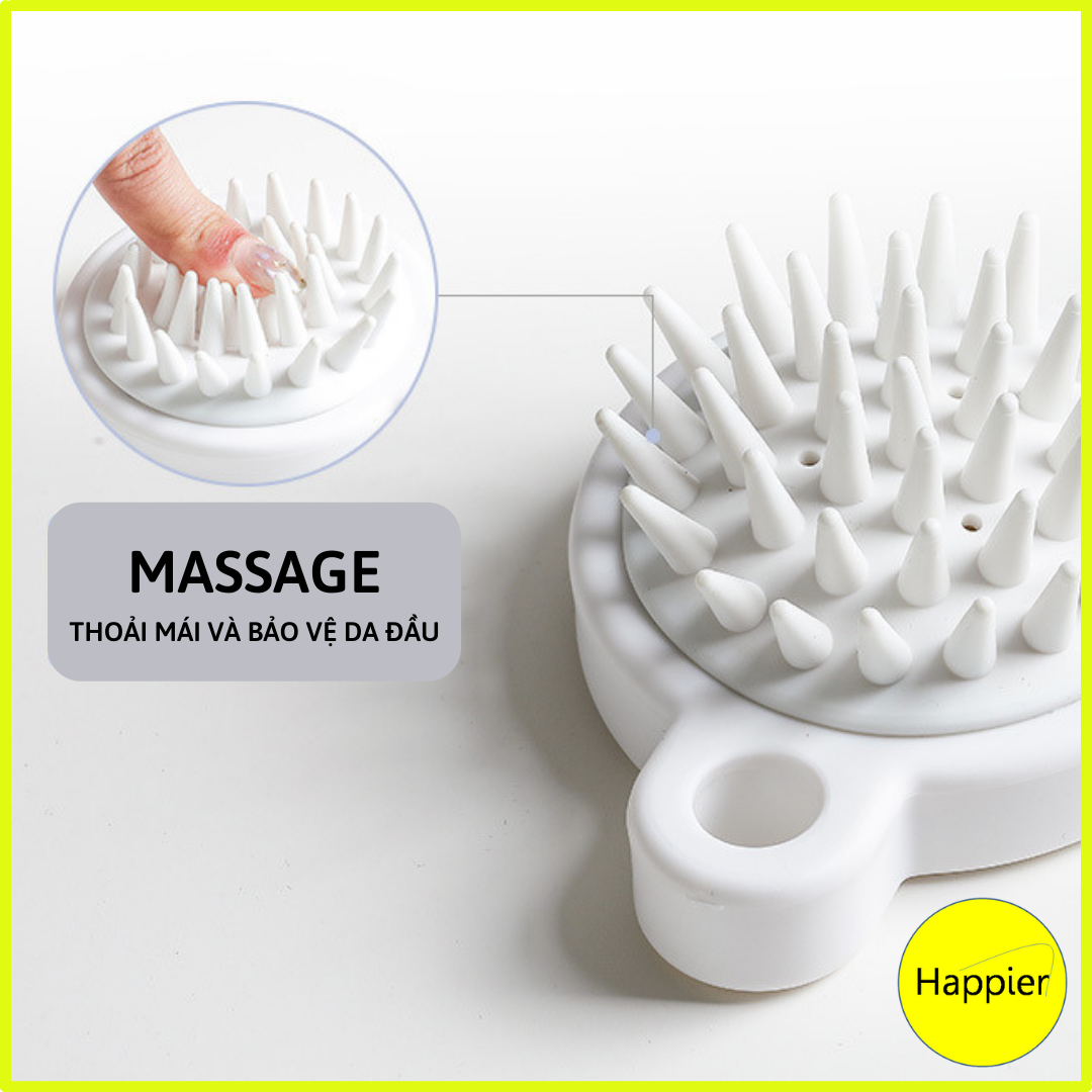 Lược Gội Đầu Sillicon Massage Da Đầu