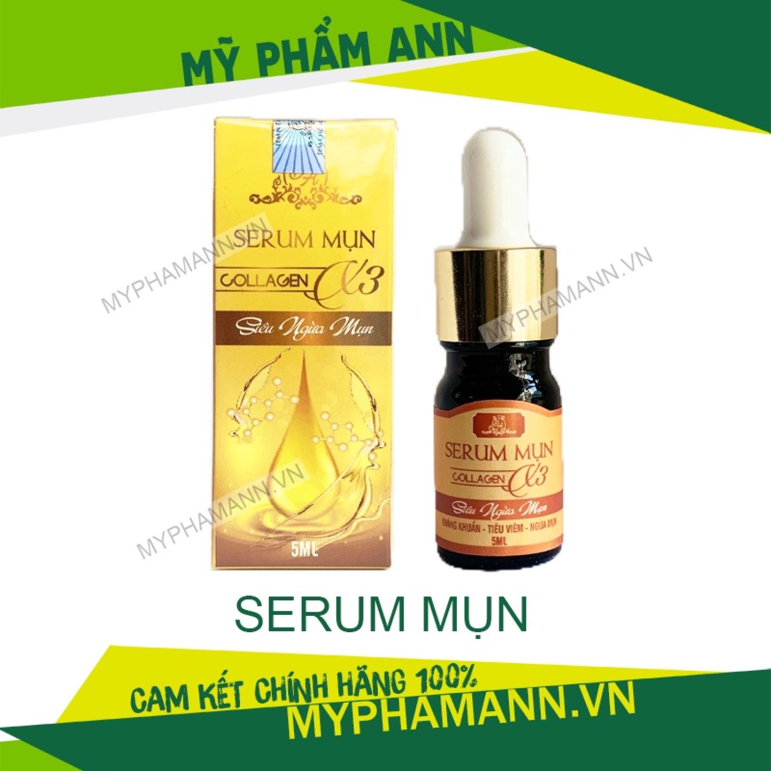 Serum mụn collagen x3 mỹ phẩm đông anh