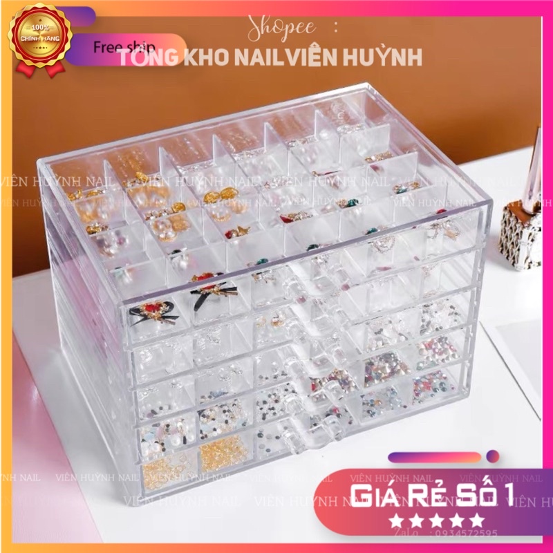 Khay meka 5 tầng đựng phụ kiện nail