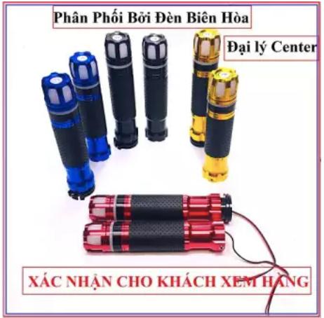 [ MÀU XANH ] Bao tay ga xe máy gù xoay có LED Rizoma