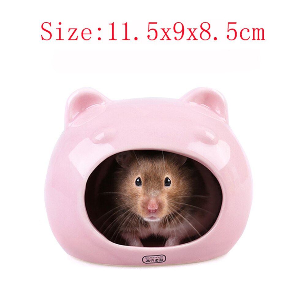 Nhà ngủ sứ hình mèo cho hamster