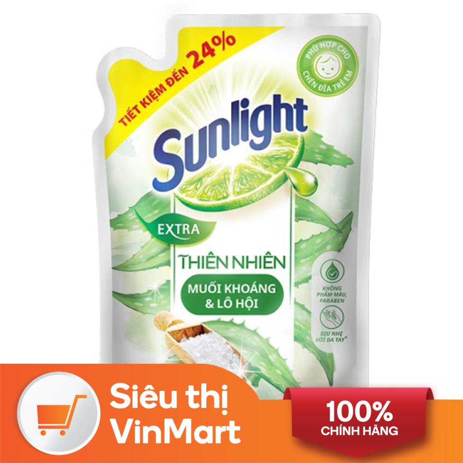 [Siêu thị WinMart] - Nước rửa chén Sunlight thiên nhiên túi 2.1kg