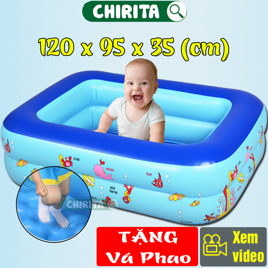 Bể Bơi Cho Trẻ 2 Tầng Kích Thước 1M20 LOẠI DÀY -Hồ Bơi Cho Bé Chất Lượng Cao Swimming Pool