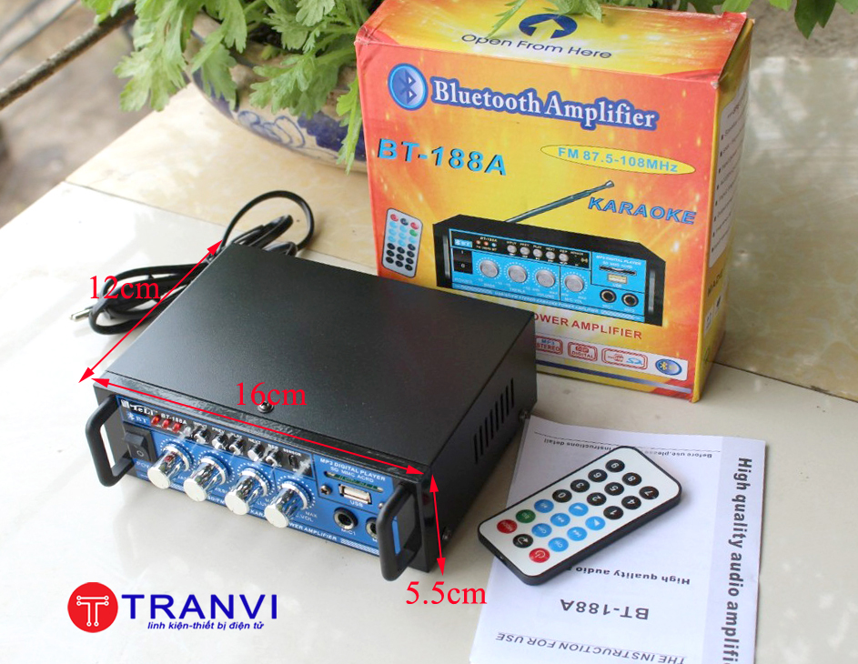 Ampli Mini Karaoke Bluetooth BT-188A