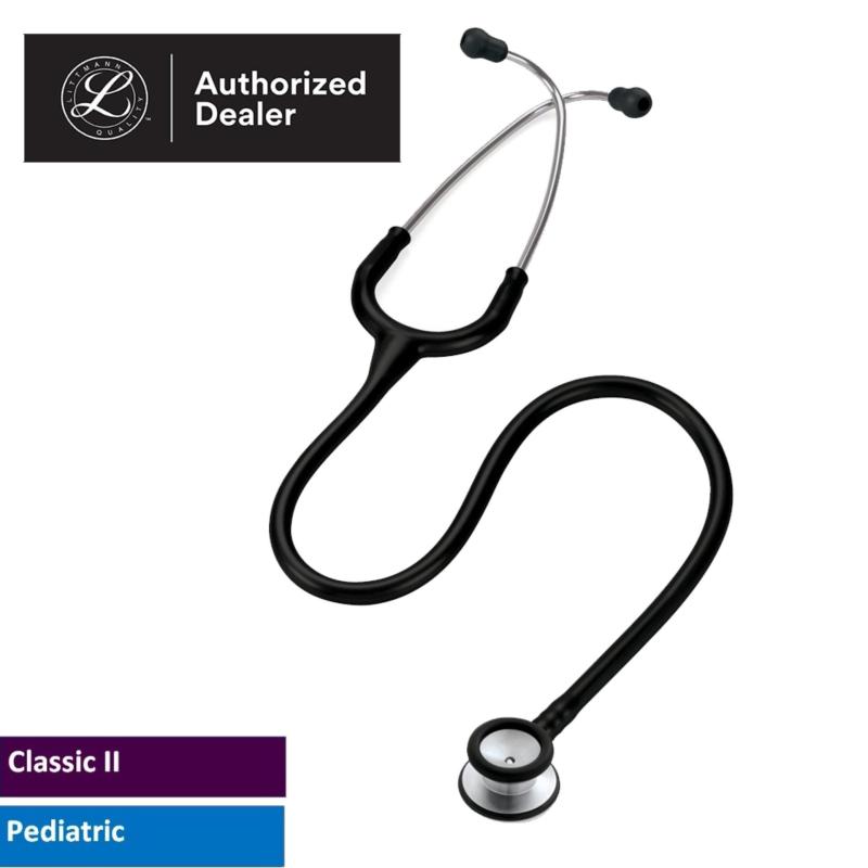 Ống nghe 3M Littmann Classic II Khám Nhi, mặt nghe tiêu chuẩn, dây nghe màu đen, 2113