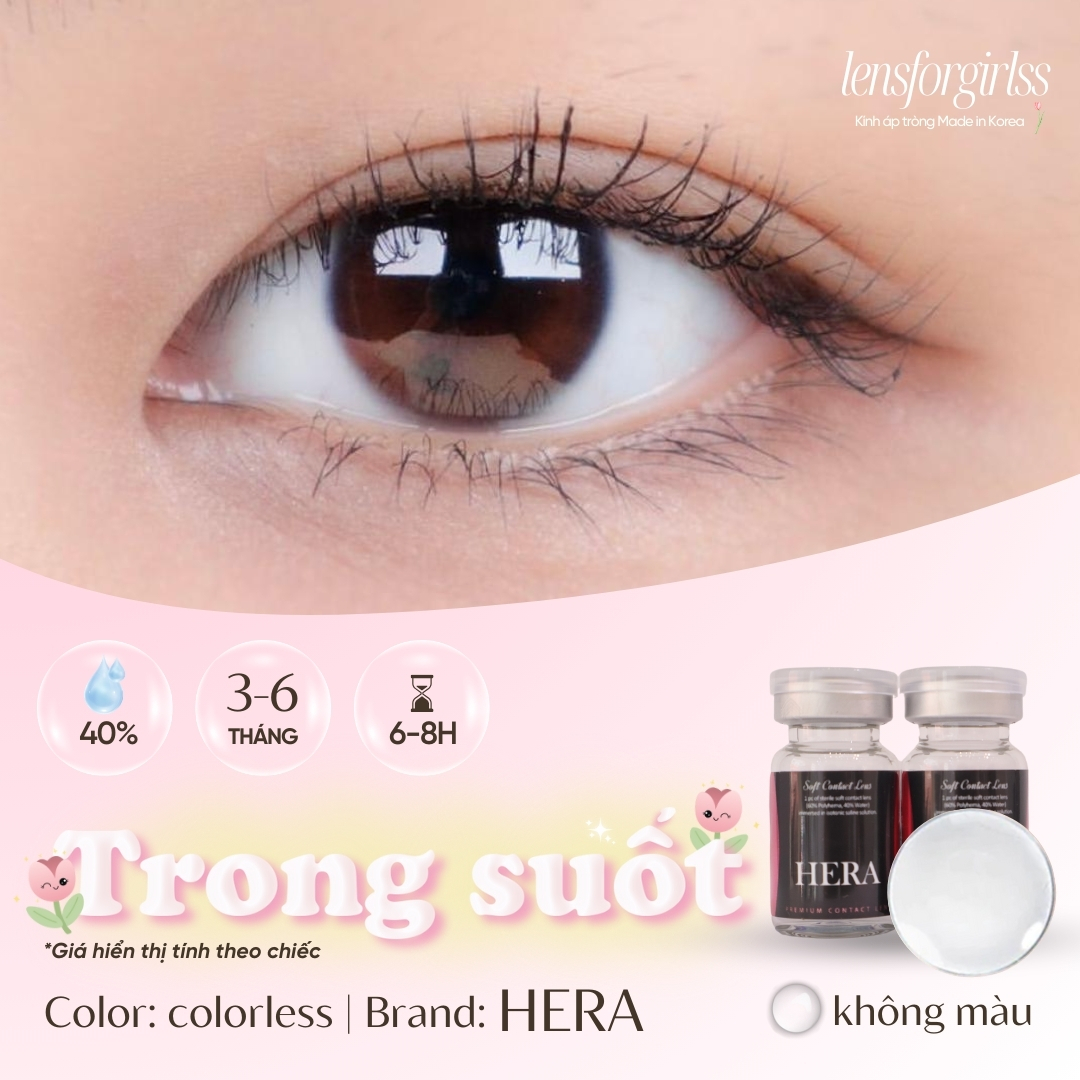 Kính áp tròng không màu - trong suốt made in korea | lens cận | lensforgirlss