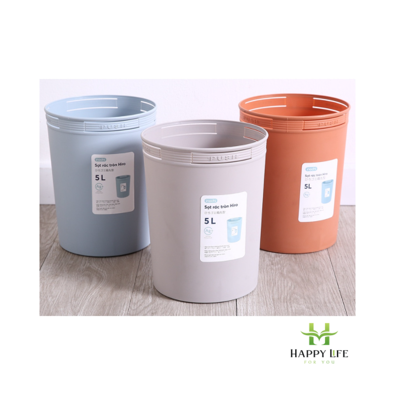 Thùng rác nắp lật Hiro 5L (loại kèm ruột) - Thùng rác gia đình Thùng ...
