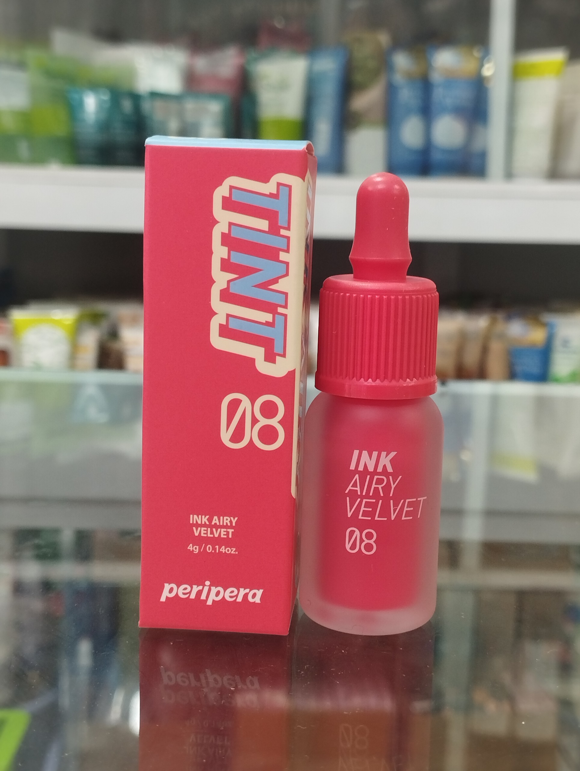 Son kem lì peripera ink velvet tint 2019 màu 07 girlish red – đỏ cam