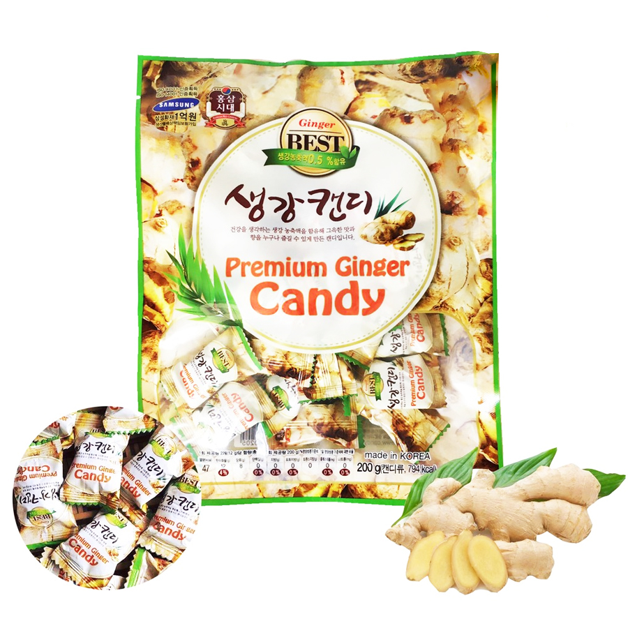 Kẹo gừng Premium ginger candy Cheonnyeonae gói 200g